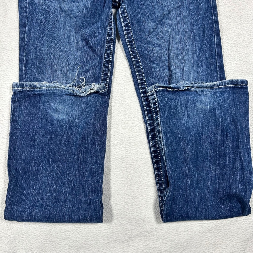 Miss Me Irene Bootcut Jeans Women 31 Blue Low Rise Y2K Whisker Contrast Stitch - Picture 5 of 11